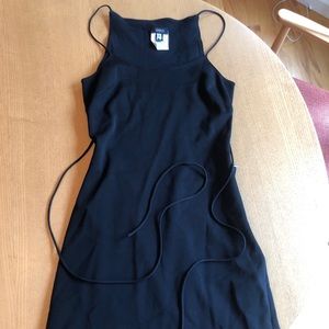 VERSUS VERSACE Black Open Back Tie Dress, Size M